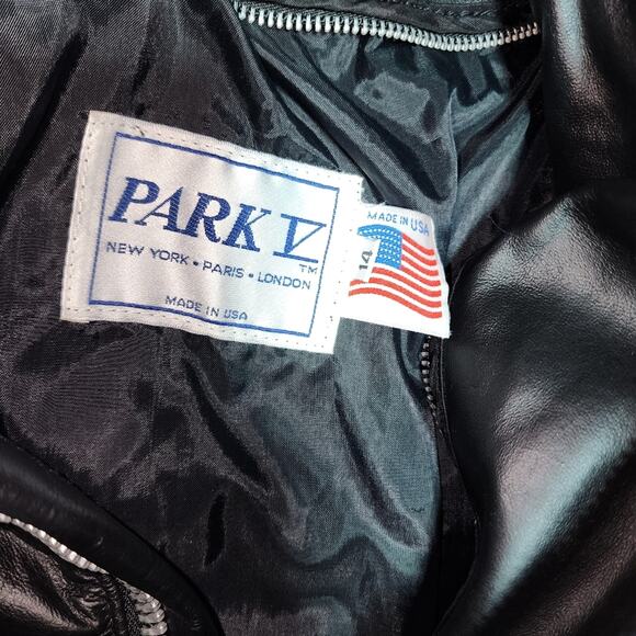 PARK V EUC WOMEN'S SIZE 14 VINTAGE MOTORCYCLE FRINGE BIKER JACKET COAT - Picture 8 of 12